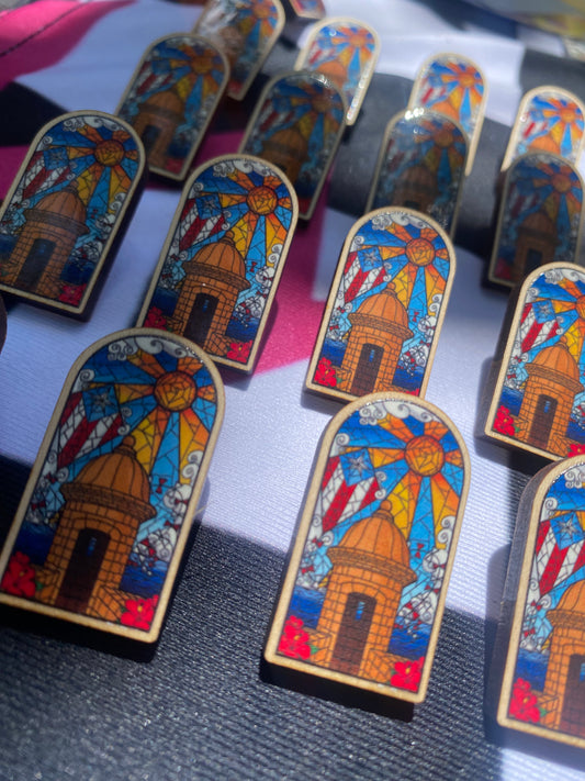 El Vitral - Wooden Pin / Wooden Magnet 🧲